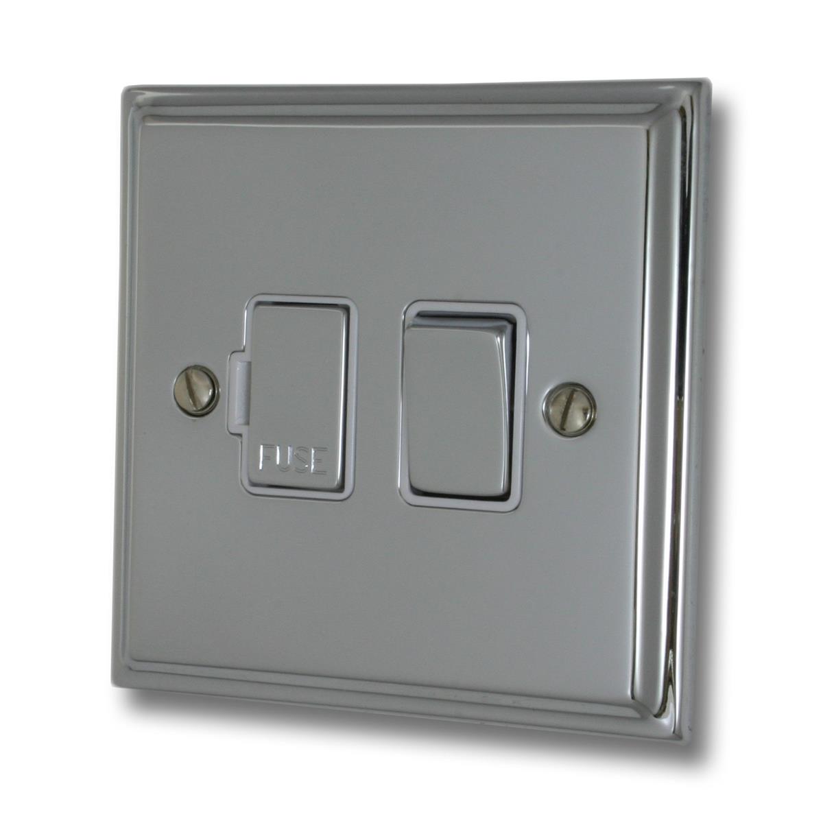 Deco Polished Chrome Switch Fused Spur