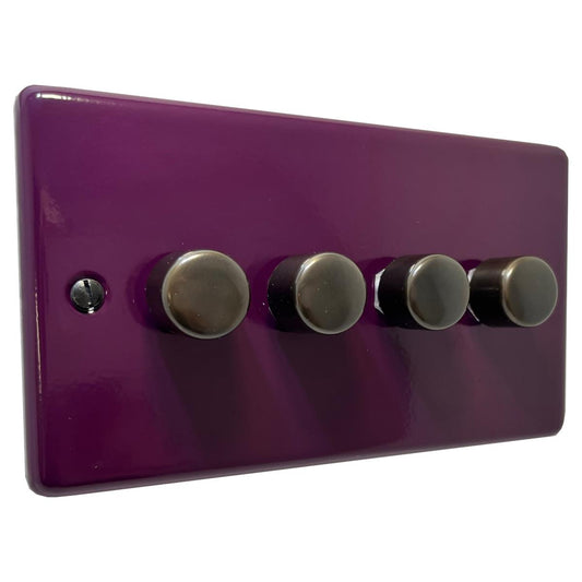 Contour Purple 4 Gang Dimmer LED